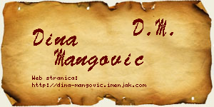 Dina Mangović vizit kartica